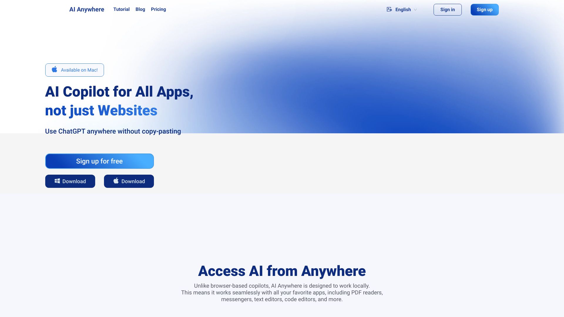 AI Anywhere Screenshot