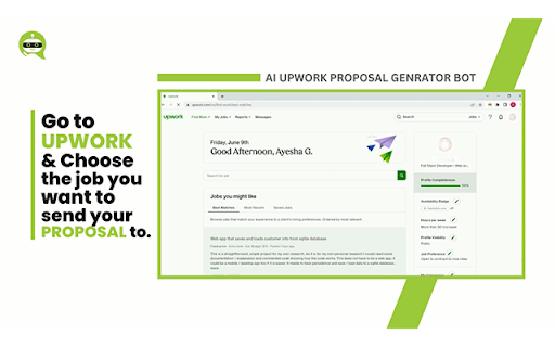 AI Upwork Proposal Generator Bot Screenshot