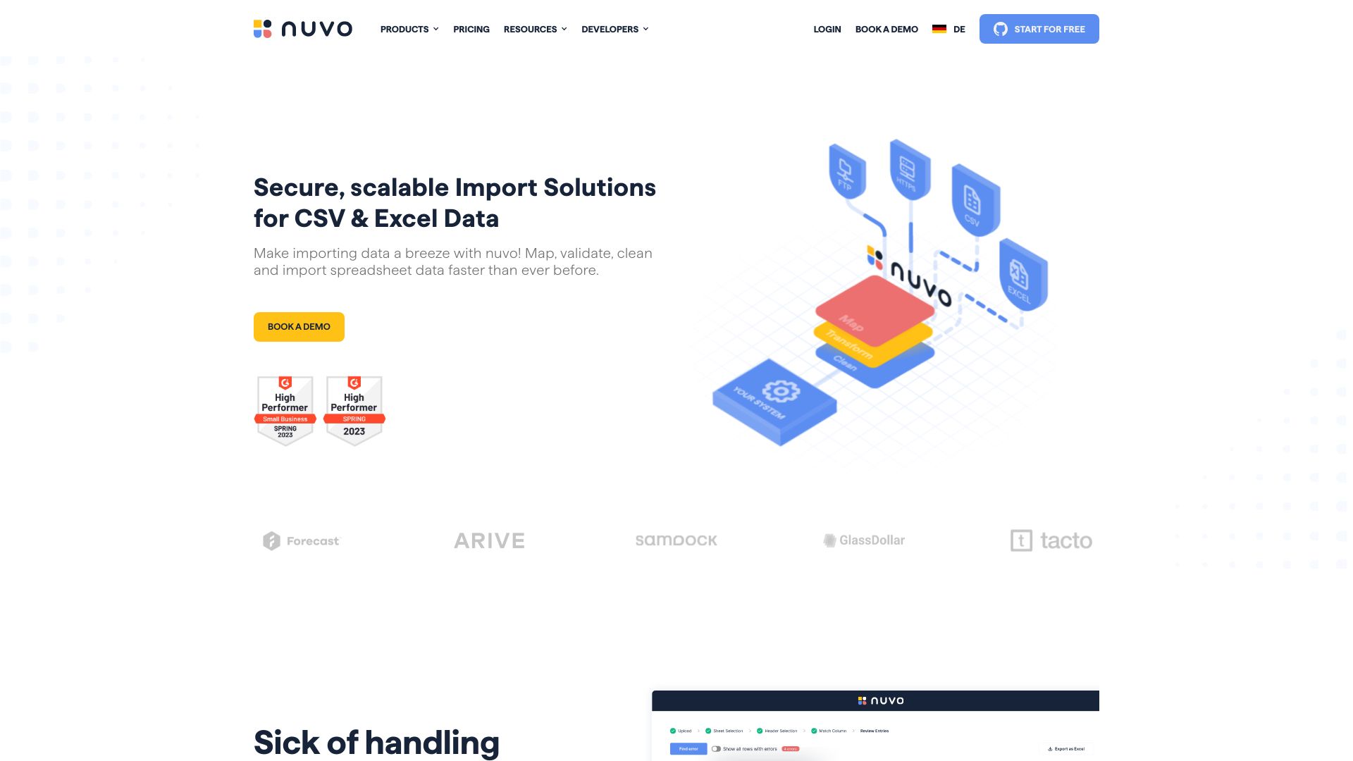 nuvo No-Code Data Pipelines Screenshot