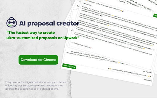 Proposals Generator for Upwork Users Screenshot
