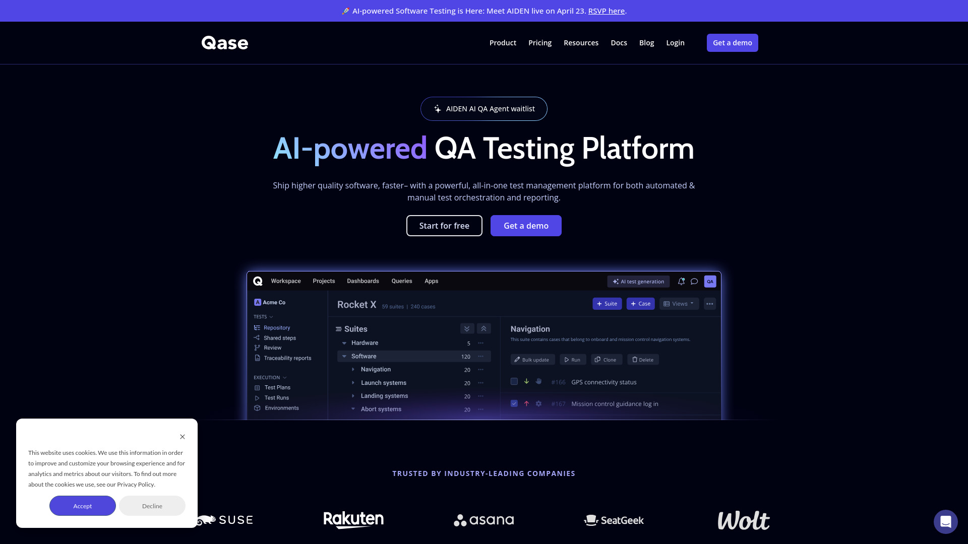 Qase Screenshot