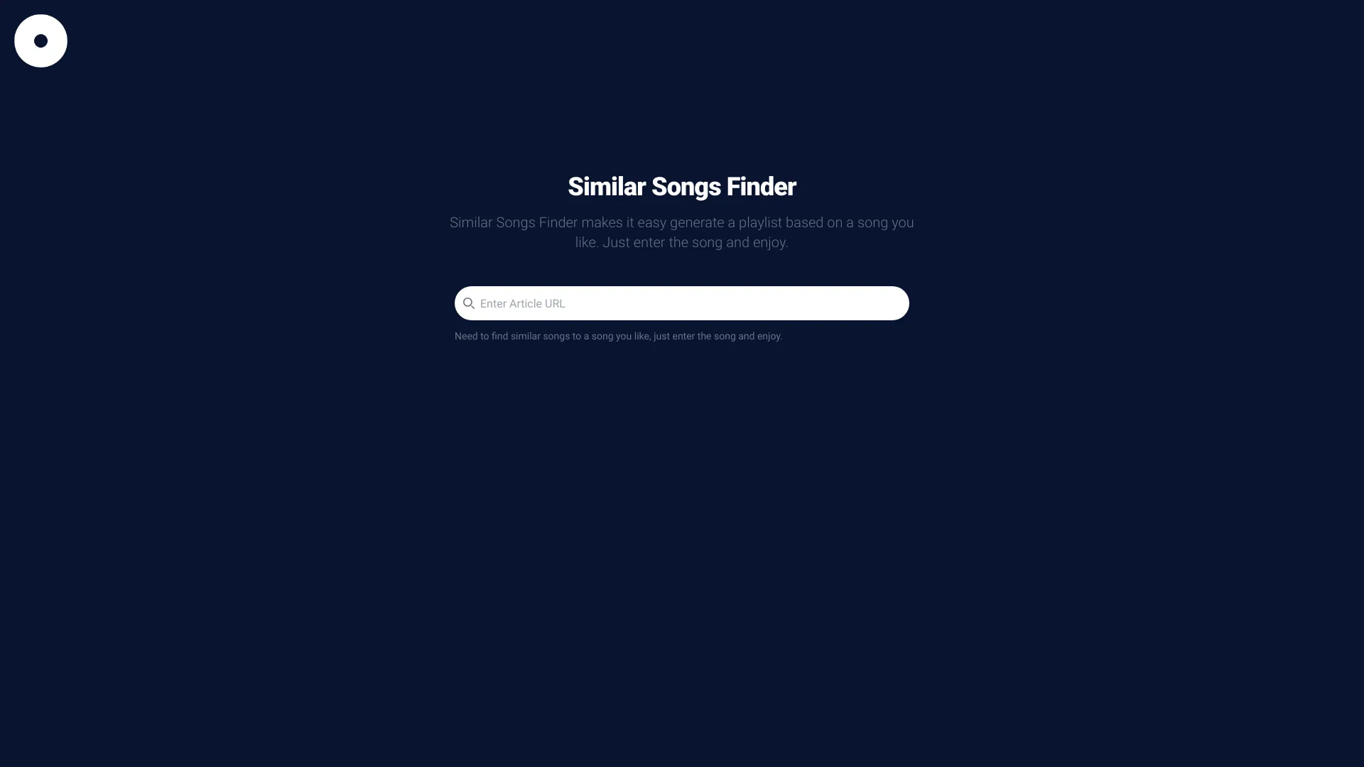 Similar Songs Finder Screenshot