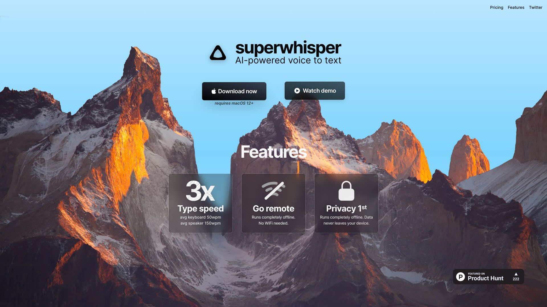 superwhisper Screenshot