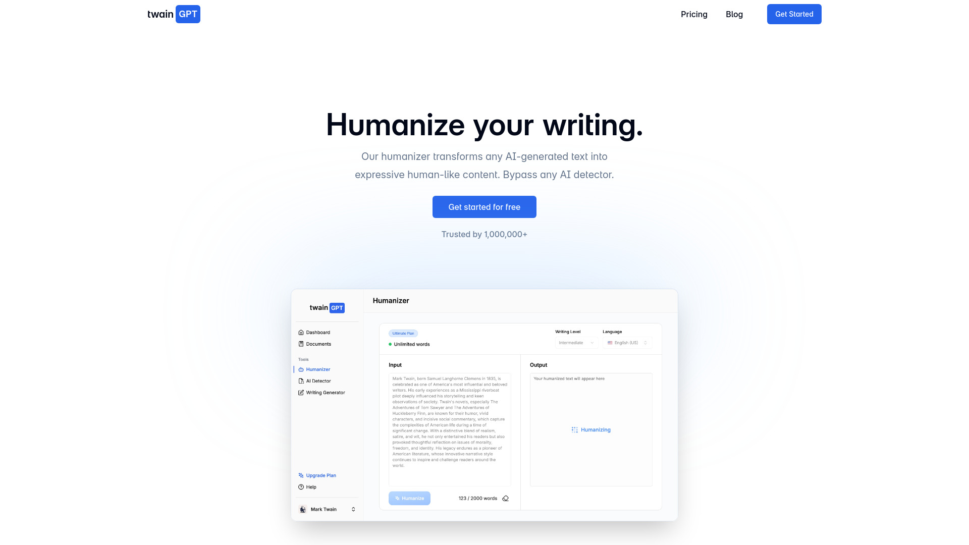 TwainGPT Screenshot