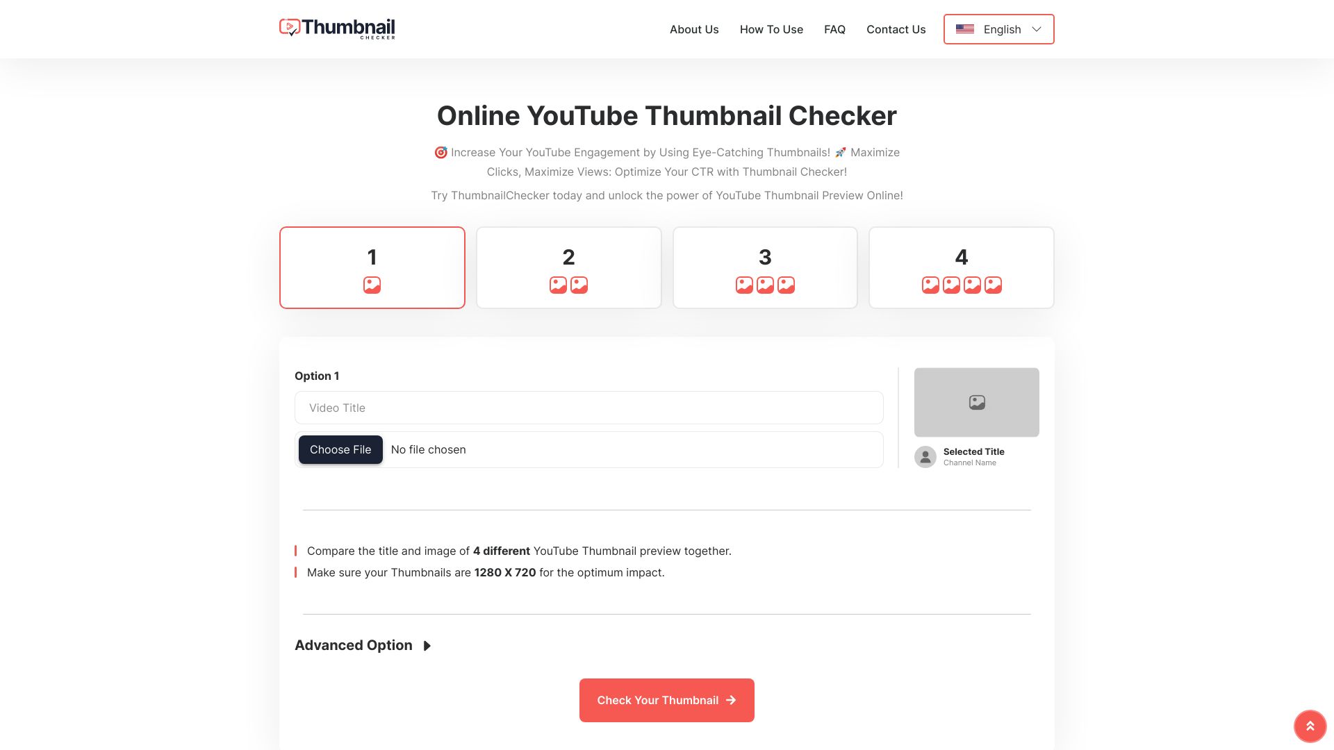 YouTube Thumbnail Checker Screenshot